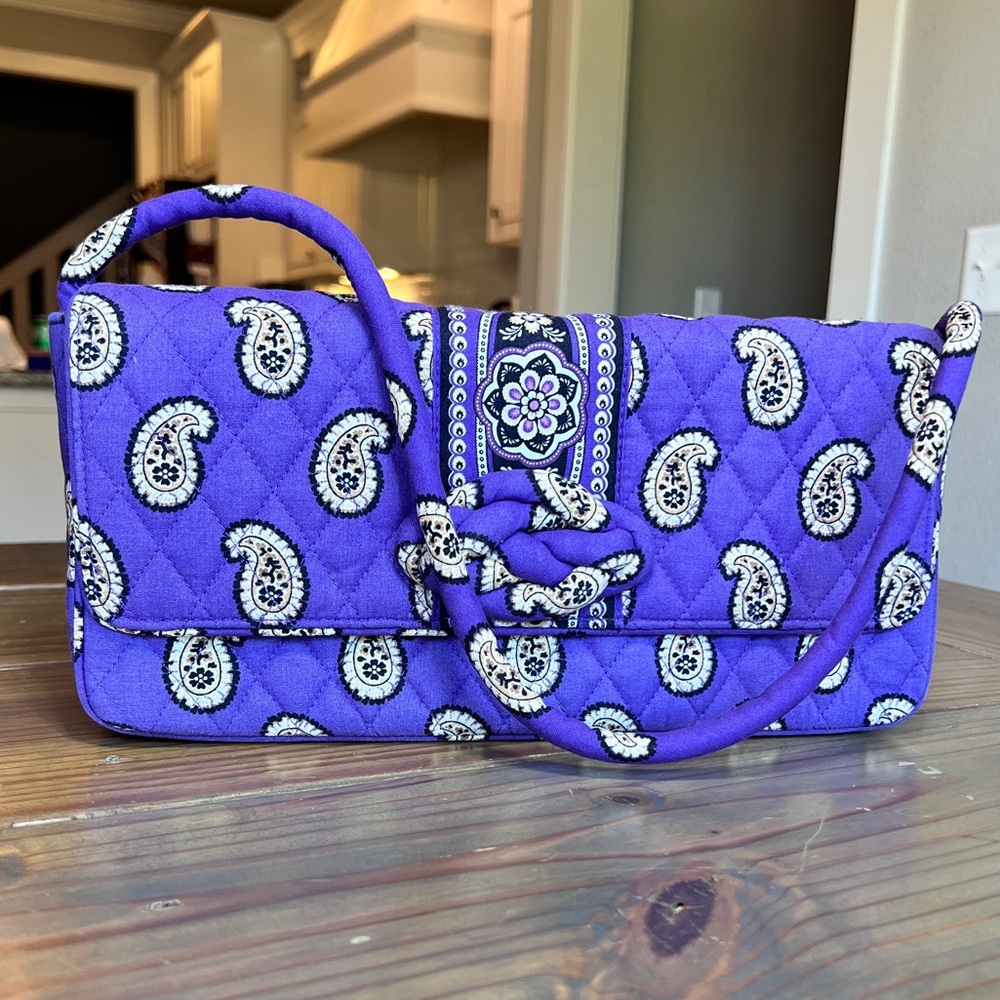 Vera Bradley Simply Violet Knot Just a Clutch Purple Purse - Shoulder Bag